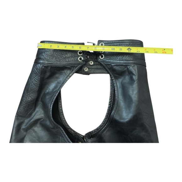 Handmade Chaps Men’s Medium Black Genuine Leather Lined - Picture 6 of 7